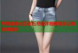 苹果海角社区钻石充值详细教程及注意事项解析