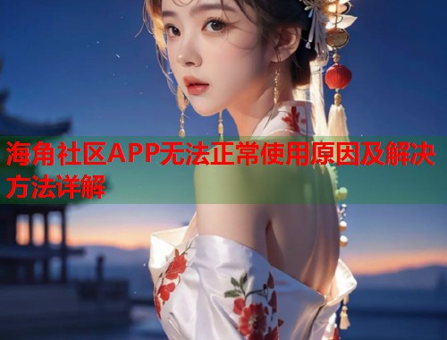 海角社区APP无法正常使用原因及解决方法详解